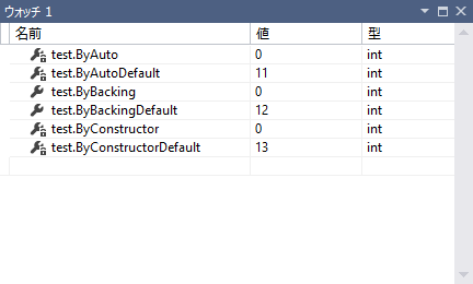 ウォッチ ウィンドウのキャプチャ