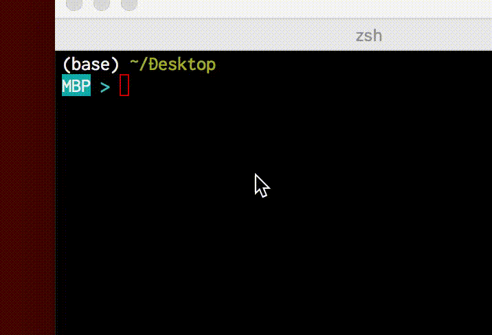 sample image switching conda environment using peco command