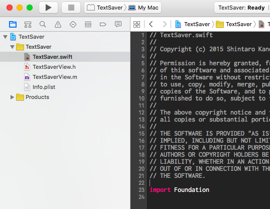 Mac Osxスクリーンセーバーをswiftで作成する Qiita Mac Osxスクリーンセーバーをswiftで作成する Qiita