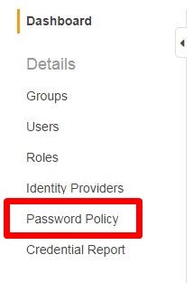左メニュー-Password Policy