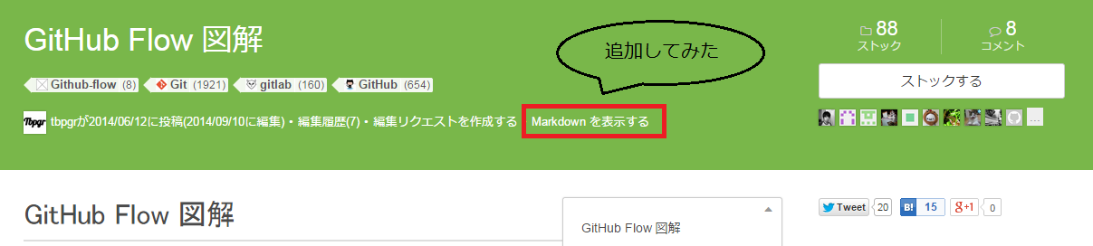 Qiita要望 記事の Markdown を読み取り専用で表示する Raw ボタン の追加 Qiita Qiita Qiita要望 記事の Markdown を読み取り専用で表示する Raw ボタン の追加 Qiita Qiita
