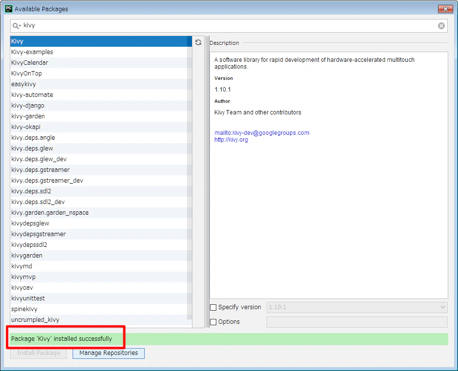 PyCharmへのPackageのinstall手順3.png