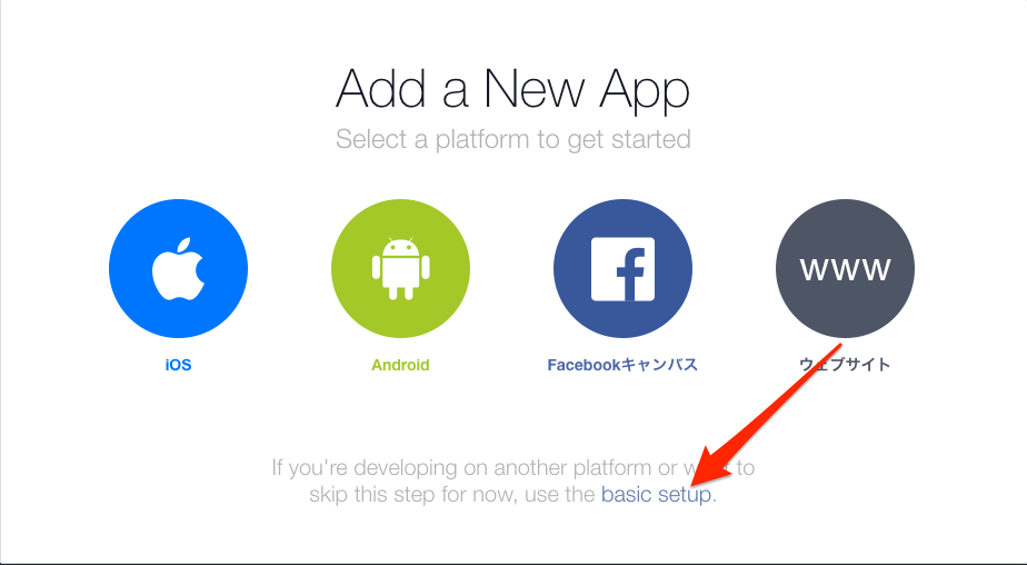 basic setupを選択
