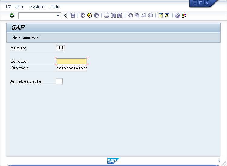 SAP Logon画面