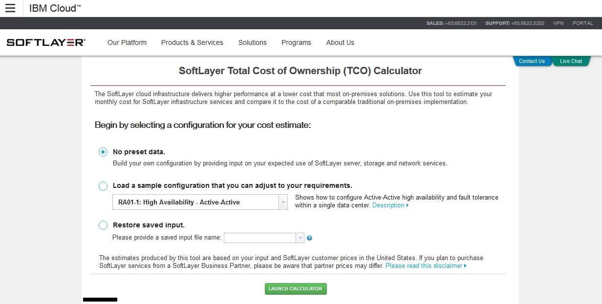 Shinobilayer Tco Calculatorによるsoftlayerの価格見積もり Qiita