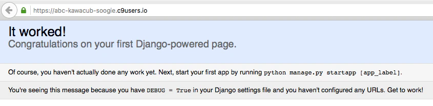 django動いた