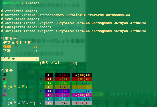 Bashで16色表示するスクリプト用意しておくと便利 Qiita Bashで16色表示するスクリプト用意しておくと便利 Qiita
