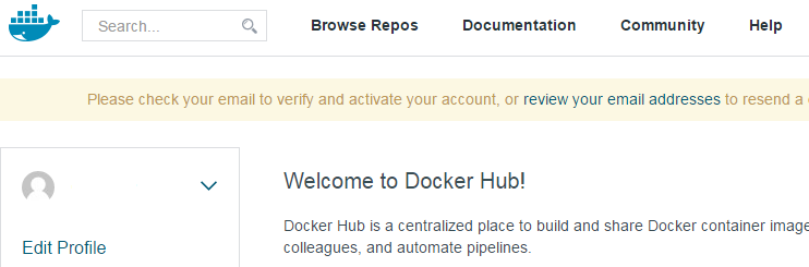Docker Hub Signup