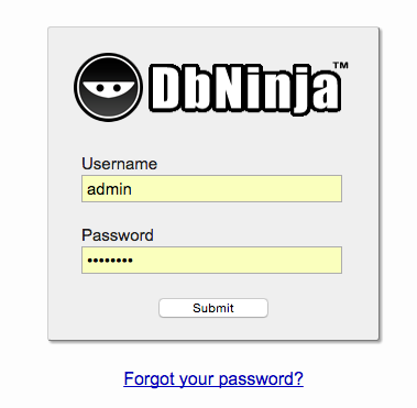 DbNinja MySQL Manager Login.png DbNinja MySQL Manager Login.png
