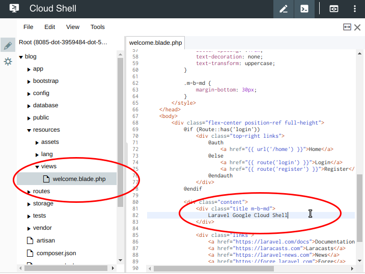 コードエディタ