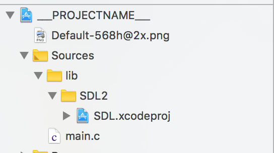 SDL.xcodeprojを追加