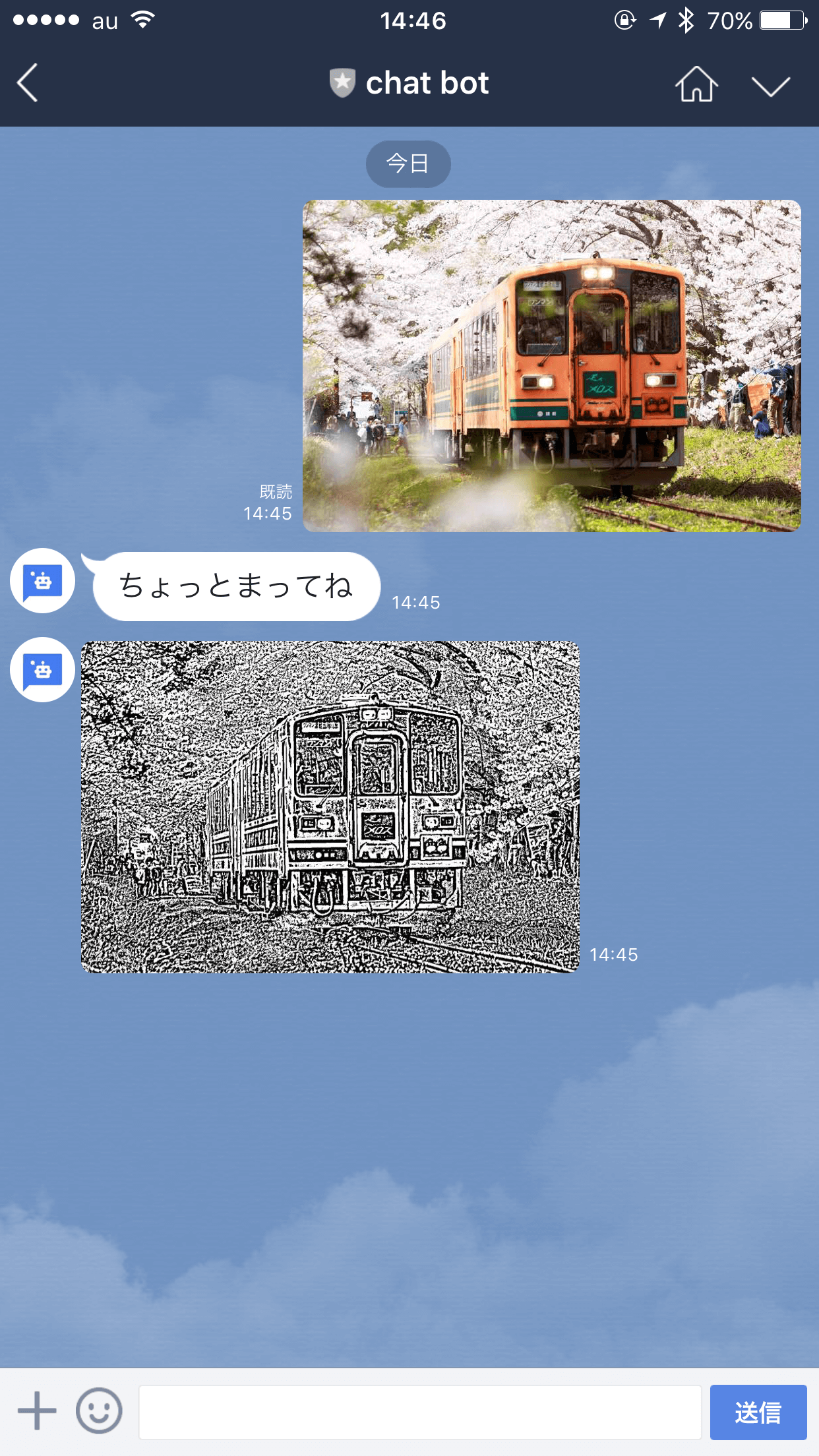 版画風画像加工BOT完成イメージ