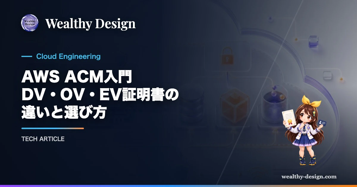 AWS ACM入門 DV・OV・EV証明書の違いと選び方のアイキャッチ
