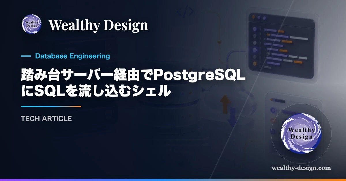 踏み台サーバー経由でPostgreSQLにSQLを流し込むシェルのアイキャッチ