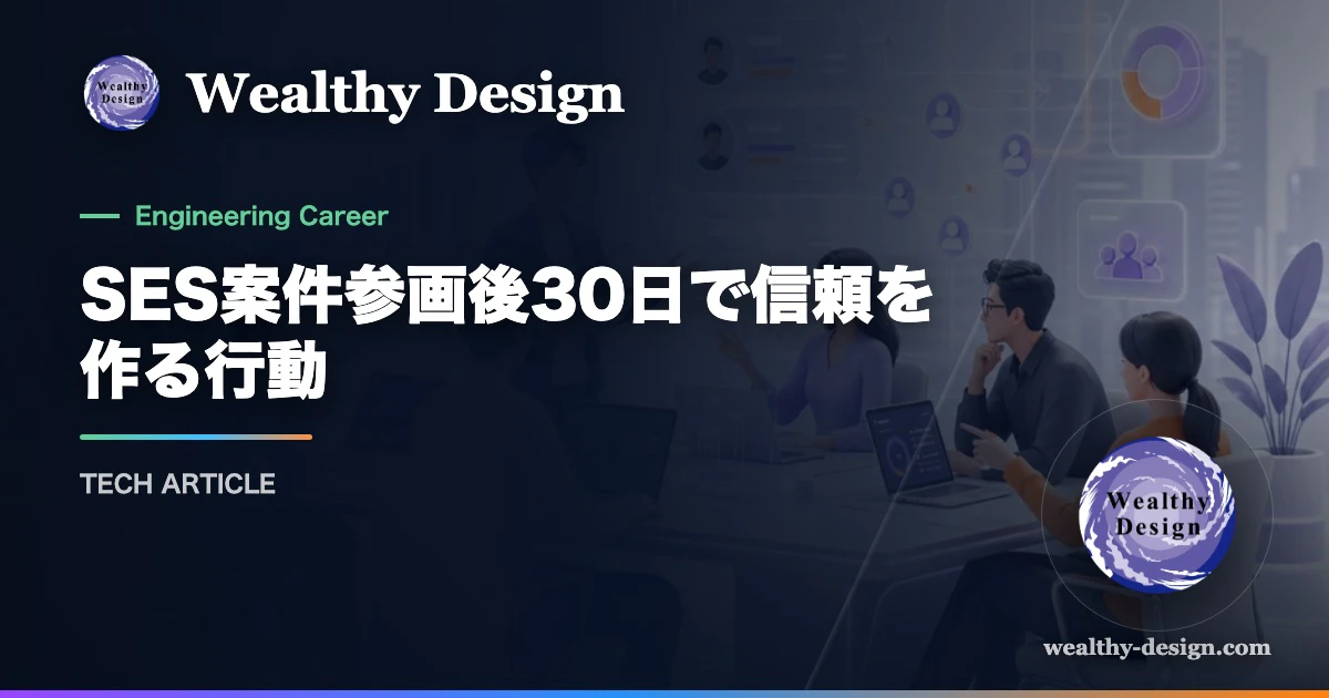 SES案件参画後30日で信頼を作る行動のアイキャッチ
