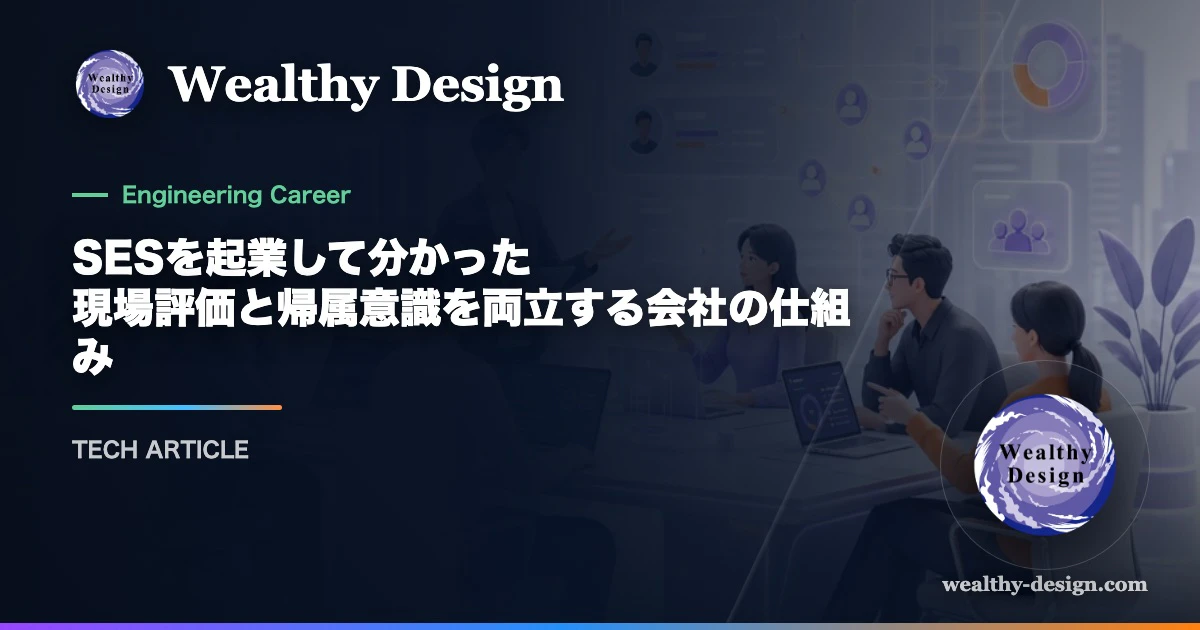 SESを起業して分かった 現場評価と帰属意識を両立する会社の仕組みのアイキャッチ