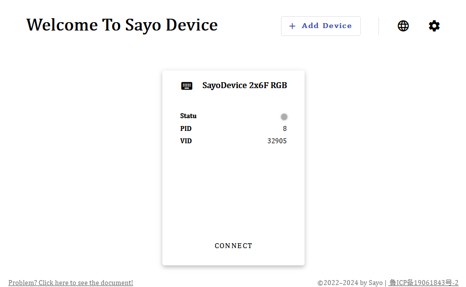 SayoDevice 2x6F RGB, PID:8, VID:32905 #キーボード設定 - Qiita