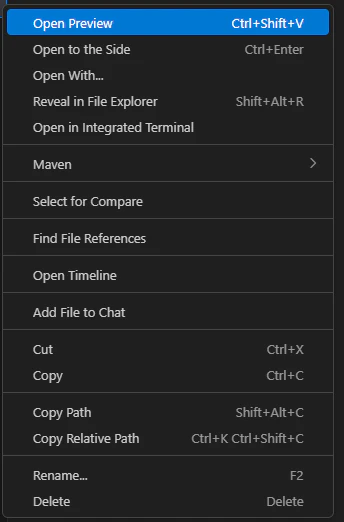 右クリックでプレビューを開く