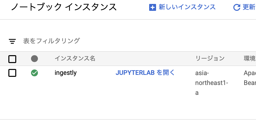 Jupyterを開く