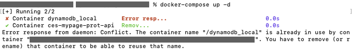 Mac ターミナル。docker-compose up -dでDocker起動時のエラーのキャプチャ。.png