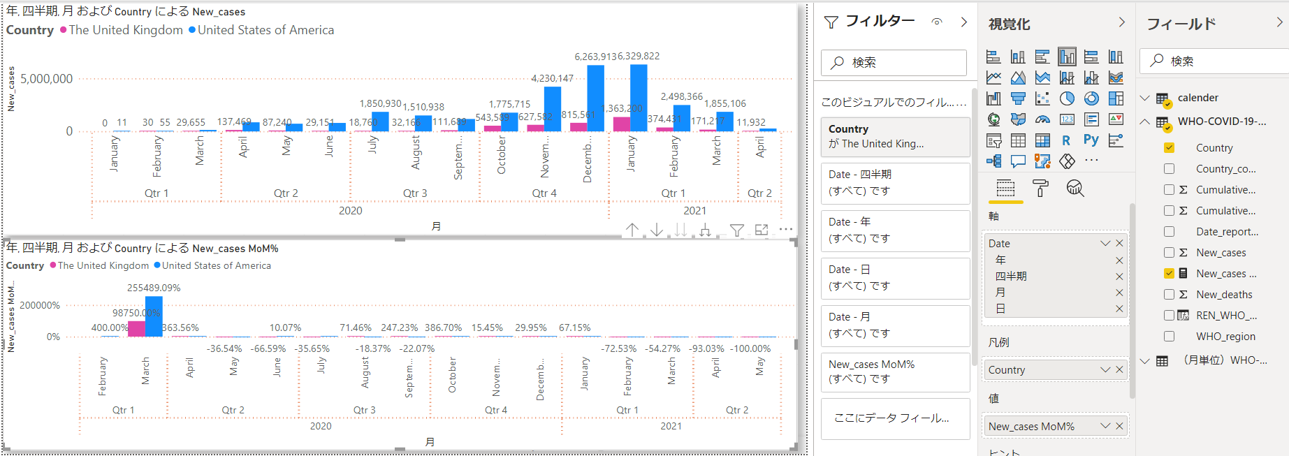 Power BI Desktopで前月比 MtoM7