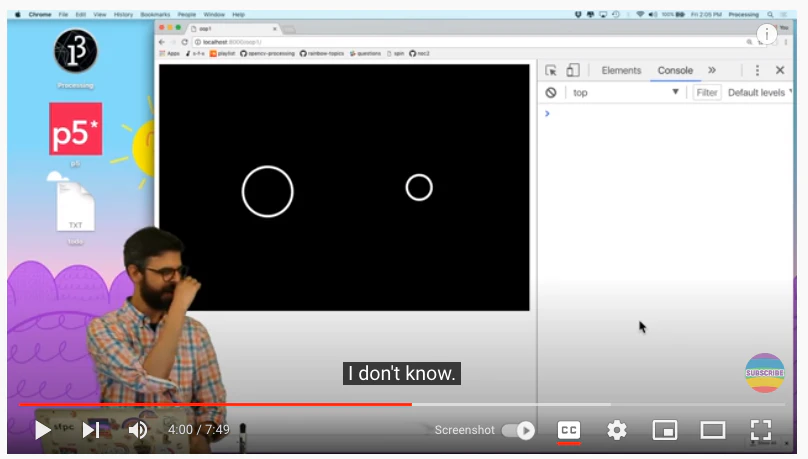 -212- 6-3- Constructor Arguments with Classes in JavaScript - p5-js Tutorial - YouTube 6-3-2022 7-09-05 PM.png