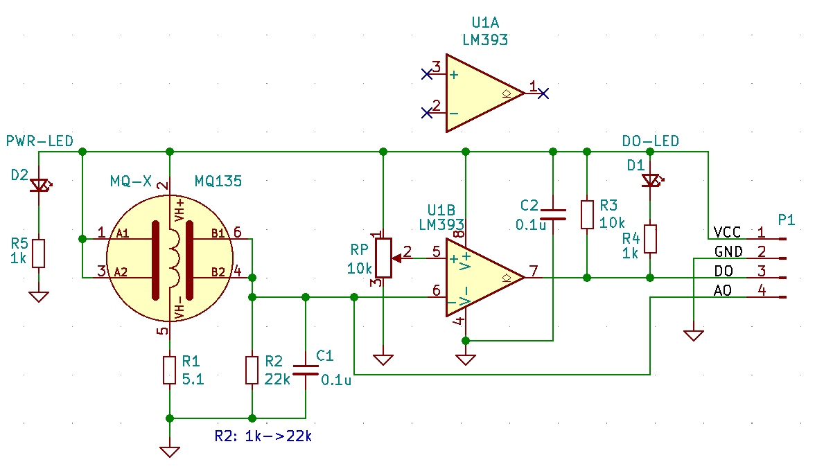 MQ135P2の回路図
