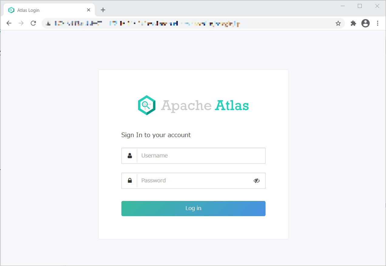Atlasログイン画面 Atlasログイン画面