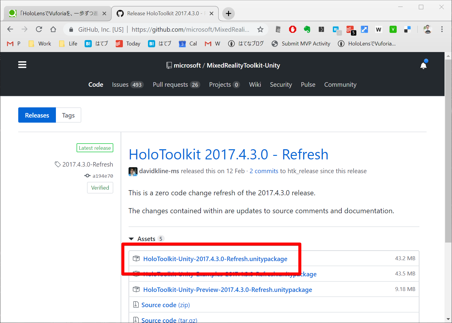 Release HoloToolkit 2017.4.3.0 - Refresh · microsoft_MixedRealityToolkit-Unity - Google Chrome 2019-07-05 08.08.56.png