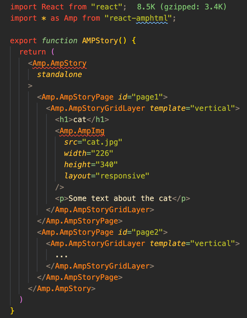 React(JSX)を使った際のコード例
