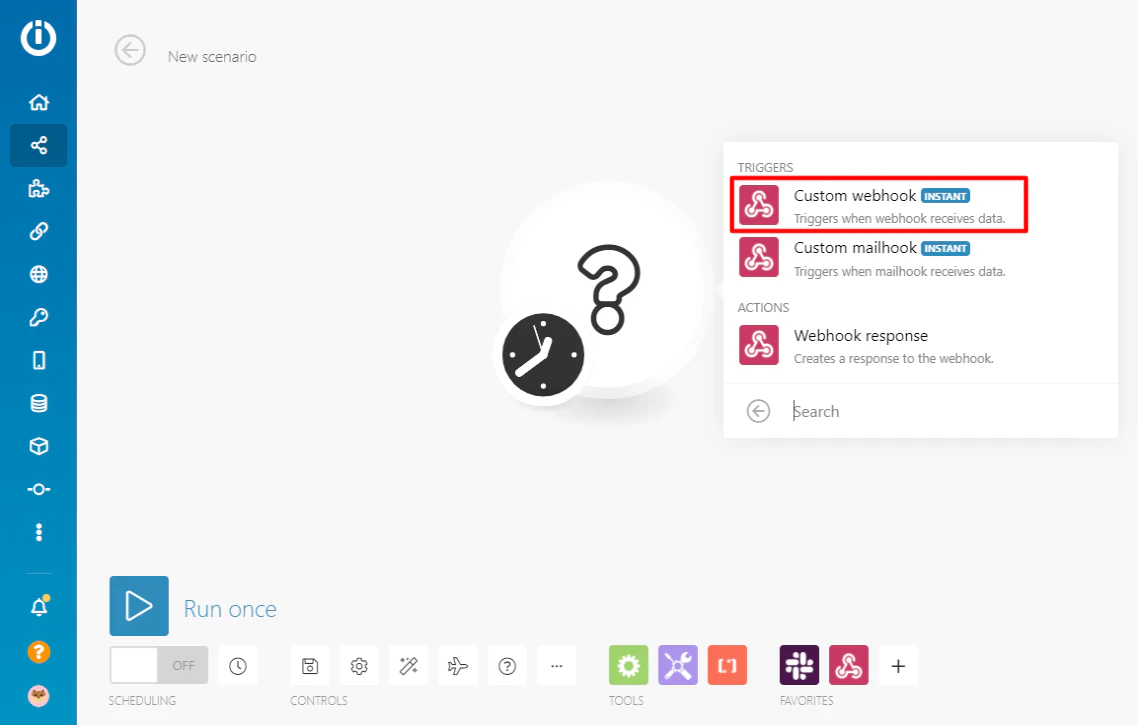 kintoneとslackの連携_integromat設定1 kintoneとslackの連携_integromat設定1