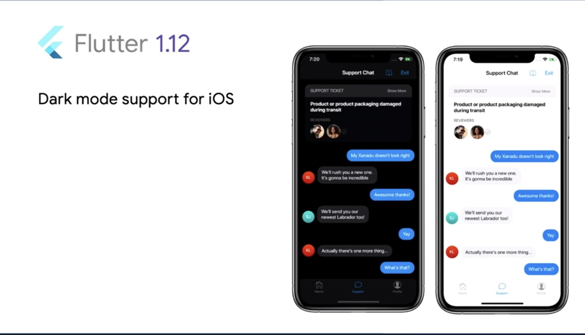 Dark mode support for iOS