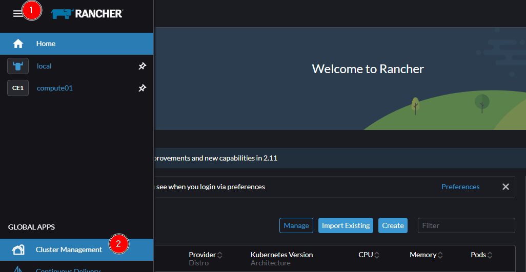 Create Downstream Cluster 01