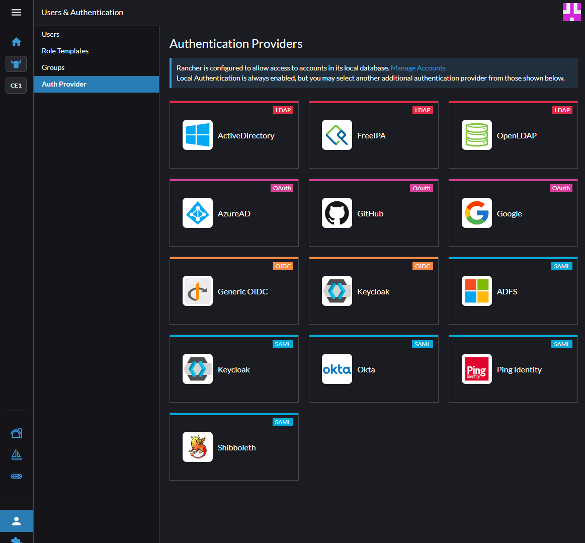 Authentication Providers