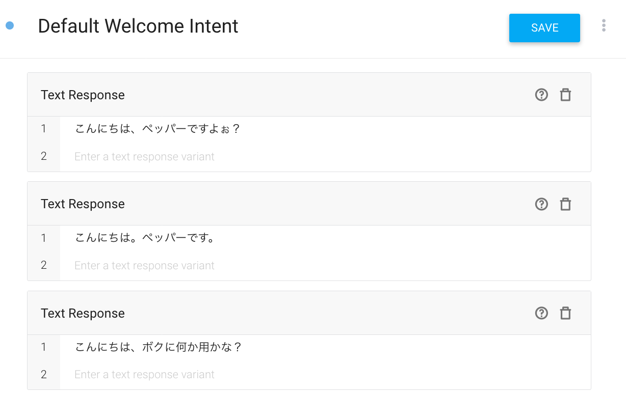 Default Welcome Intent