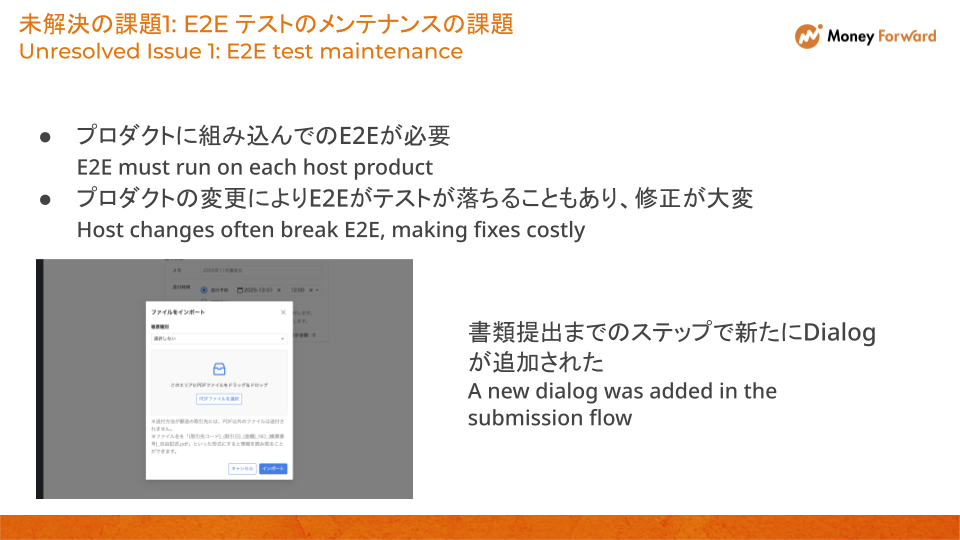 E2E テストのメンテナンスの課題.png