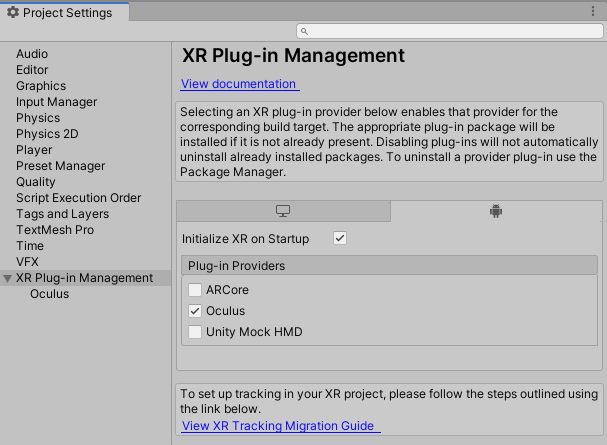 3_XRPluginManagement_Project_Settings_checkedOculus.PNG