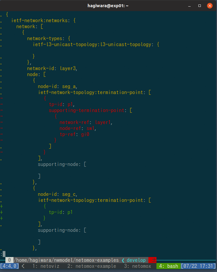 netomox-diff view for terminal