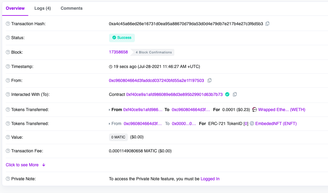 burn まうふちゃんNFT success.png