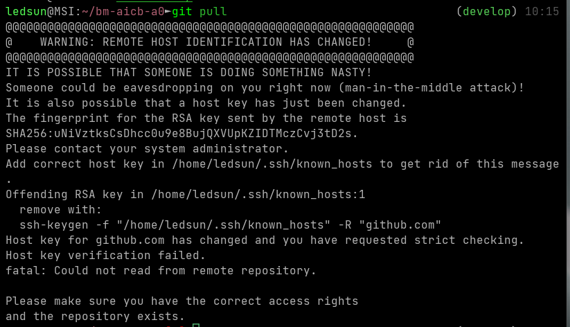 git pullして WARNING: REMOTE HOST IDENTIFICATION HAS CHANGED! が表示されたら - Qiita Git Pullして Warning: Remote Host Identification Has Changed! が表示されたら - Qiita