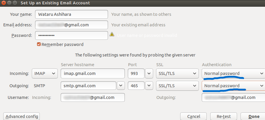 add Gmail's account on Thunderbird (7)