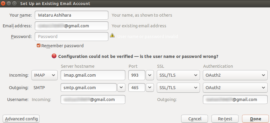 add Gmail's account on Thunderbird (6)