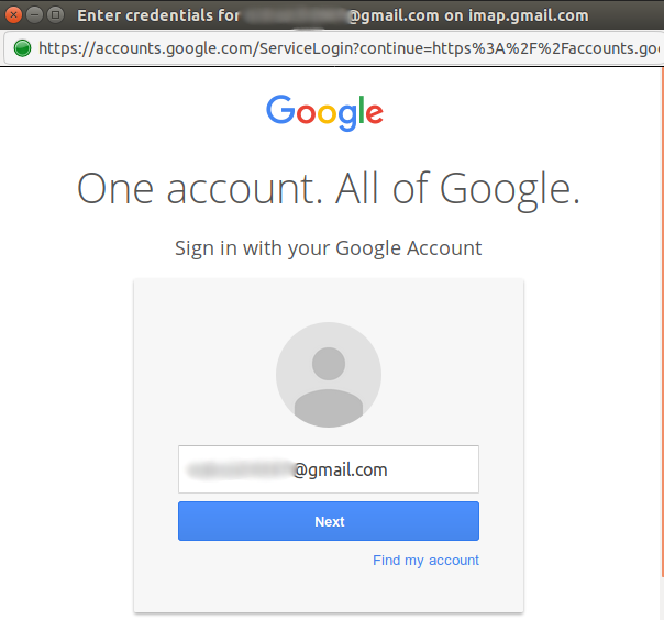 add Gmail's account on Thunderbird (4 Google OAuth)