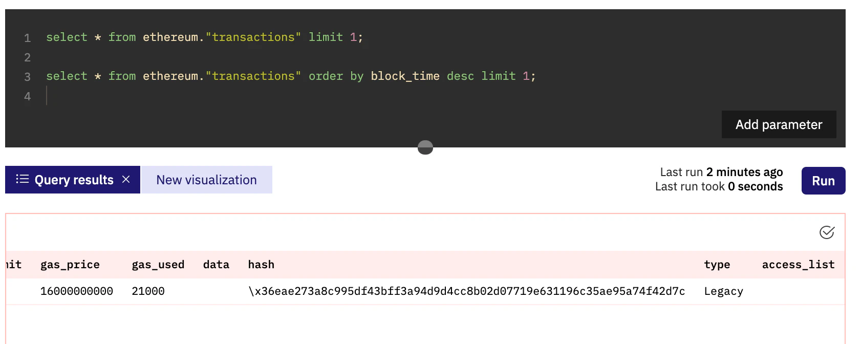 transactions 表结构