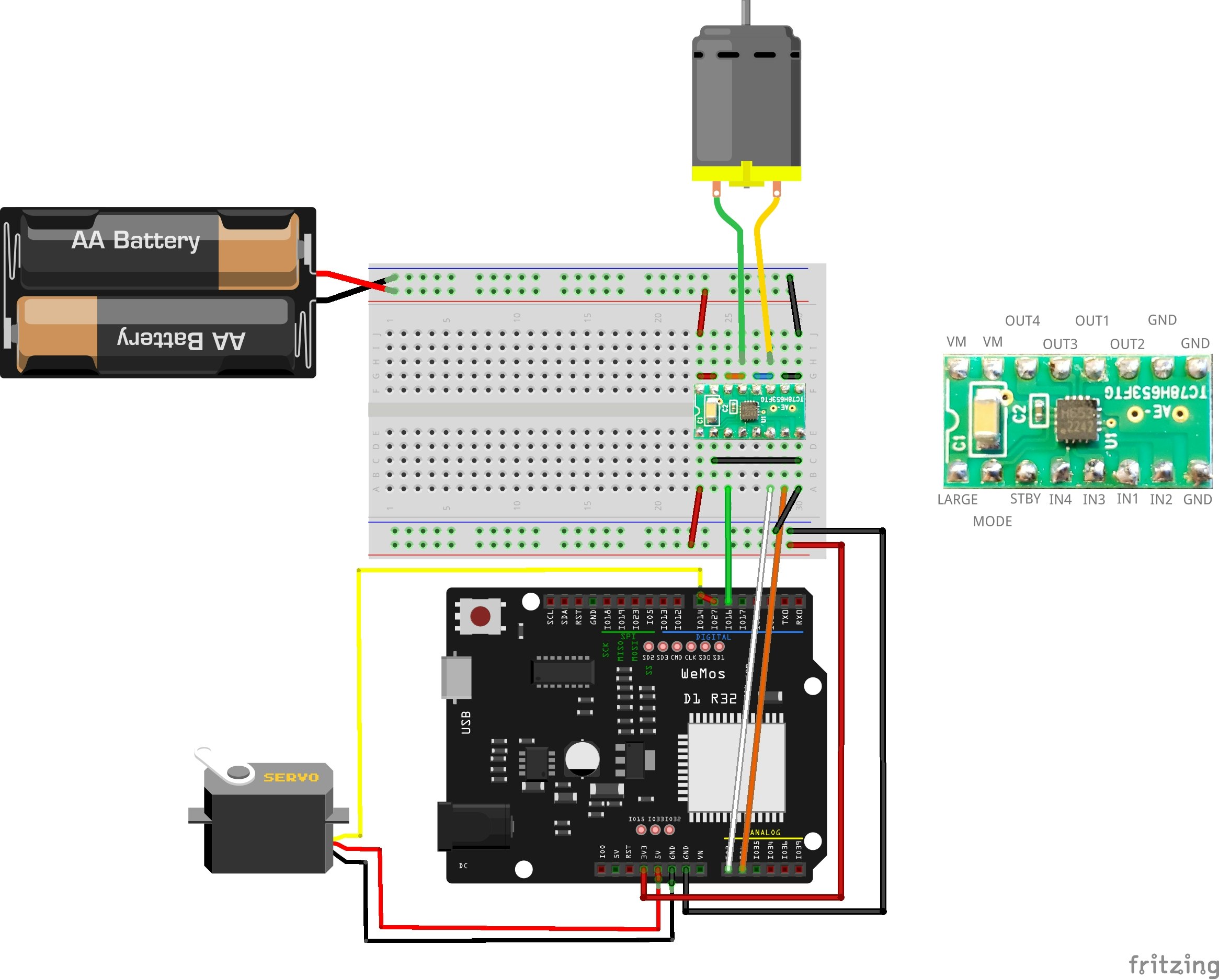 ESP32DR32_Motor_Survo_TC78H653FTG_ブレッドボード.jpg