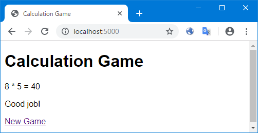 ブラウザでのアクセス結果