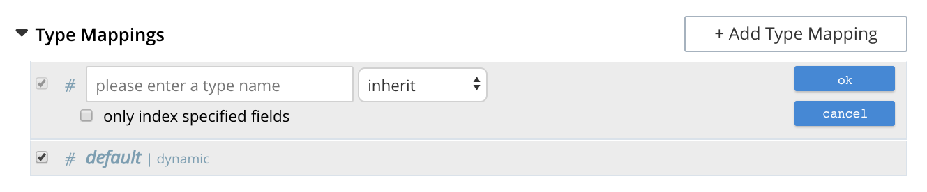 ftsタイプマッピングUI追加