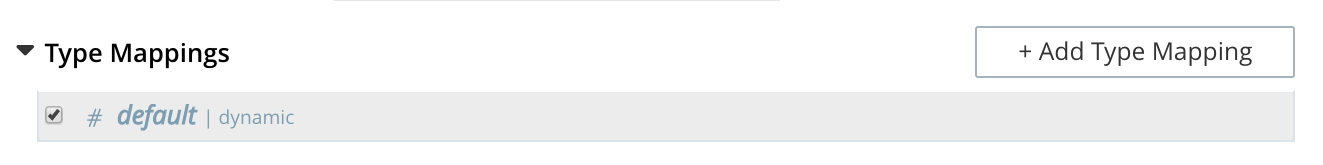 ftsタイプマッピングUIが閉じています