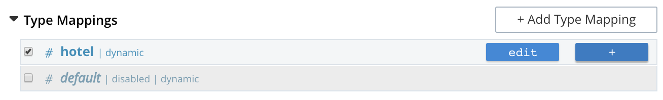 ftsタイプマッピングUIフィールドボタン
