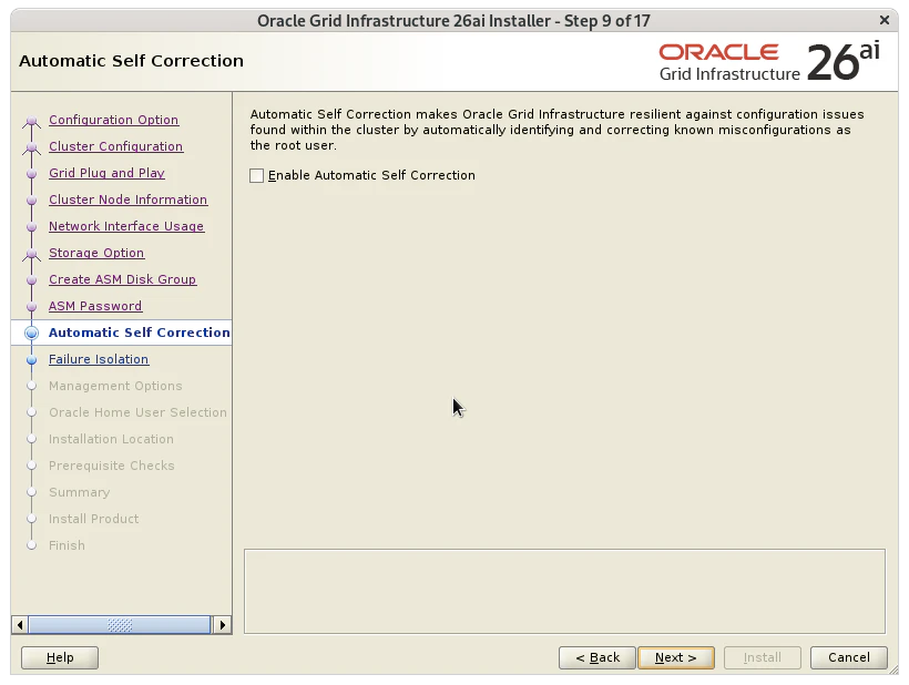 Oracle Grid Infrastructure 26ai Step 9